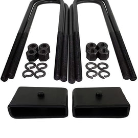 1.5" Rear blocks & Extended 11" U Bolt kit for Ram 1500 2500 3500 OEM Material Only Fits 4" Axles (Set of 4)