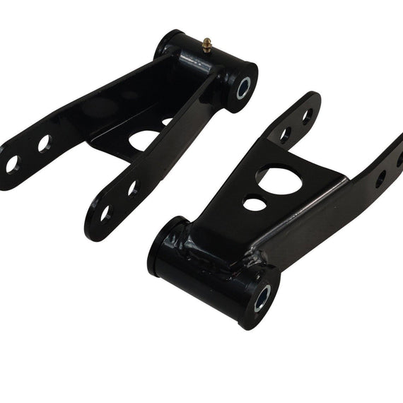 2x Rear Carbon Steel Shackles w/Zerk-Grease Fitting