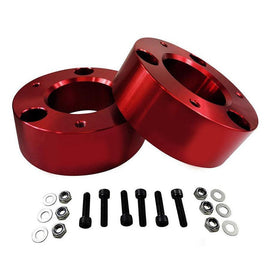 2x Red Front Billet Lift Strut Spacers, Installation Hardware