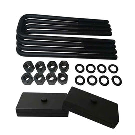 Chevrolet Suburban 2500 GMC Yukon 2WD 6-Lug Steel Lift Blocks and Square U-Bolts Kit UBRBST10-623 - 1 inch