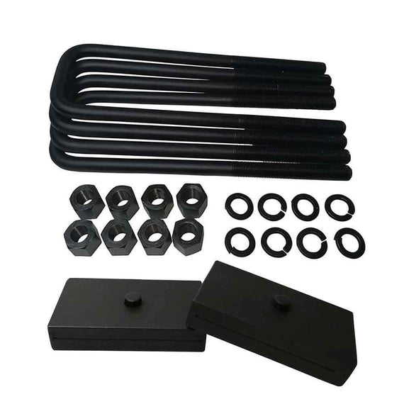 Chevrolet Suburban 2500 GMC Yukon 2WD 6-Lug Steel Lift Blocks and Square U-Bolts Kit UBRBST10-623 - 1 inch