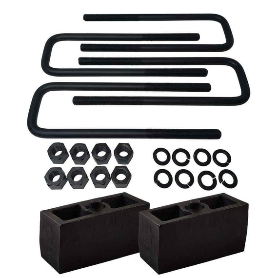 Chevrolet Suburban GMC Yukon 1500 4WD 6-Lug Cast Iron Lift Blocks and Square U-Bolts Kit UBRB10-508 - 3 inch