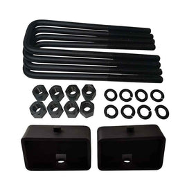 Dodge Ram 2500 3500 2WD Steel Lift Blocks and Square U-Bolts Kit UBRBST10-510 - 3 inch