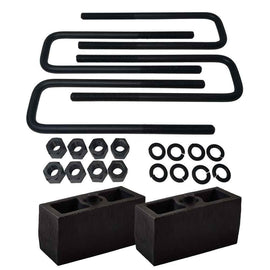 Chevrolet Suburban 2500 6-Lug 2WD Cast Iron Lift Blocks and Square U-Bolts Kit UBRB10-517 - 3 inch