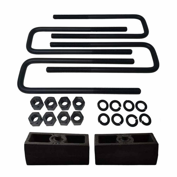 Universal Cast Iron Lift Blocks and 8-Inch Square U-Bolts Kit UBRB11-795 - 2 inch